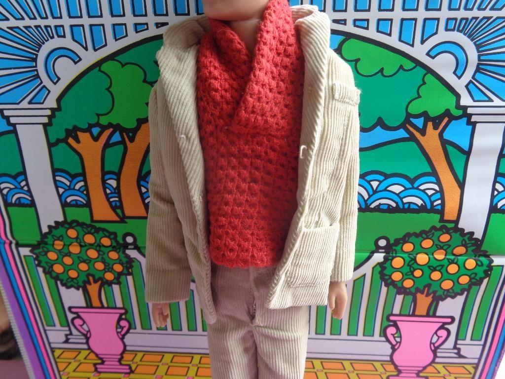 Barbie Ken campus corduroys blazer en broek, Verzamelen, Ophalen of Verzenden, Gebruikt, Kleertjes