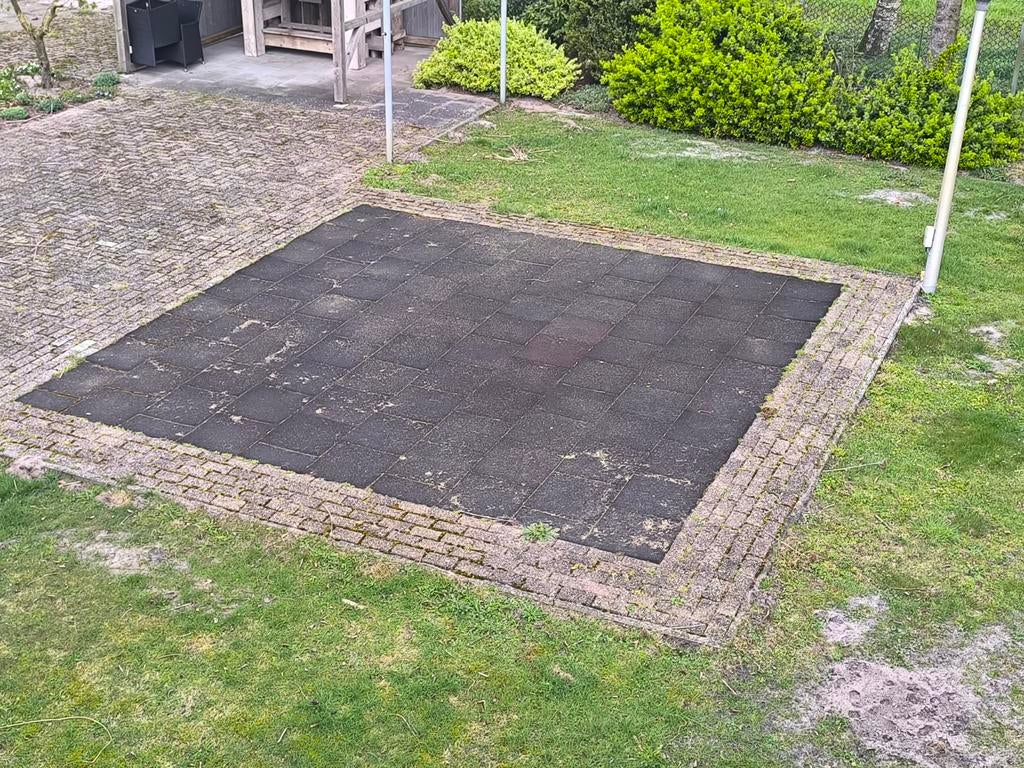 Rubberen speeltuin tegels, Tuin en Terras, Tegels en Klinkers, Ophalen, Rubber, Terrastegels