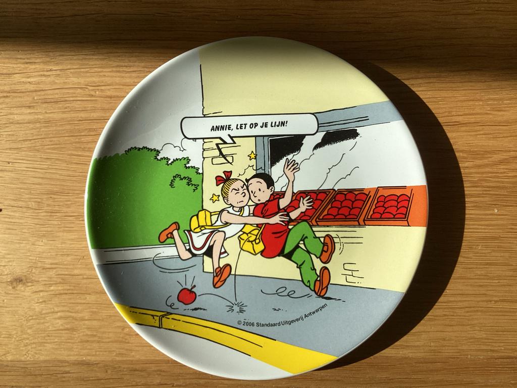 Suske en Wiske Ontbijtbordje Fruitmasters, Gebruikt, Keramiek, Ophalen of Verzenden, Bord(en)