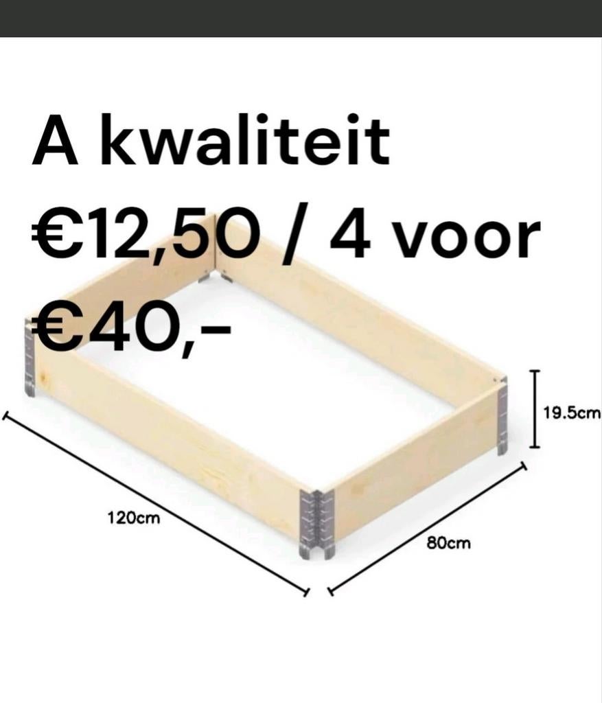 Palletranden/ moestuin bakken, Tuin en Terras, Ophalen, Nieuw, Kweekbak