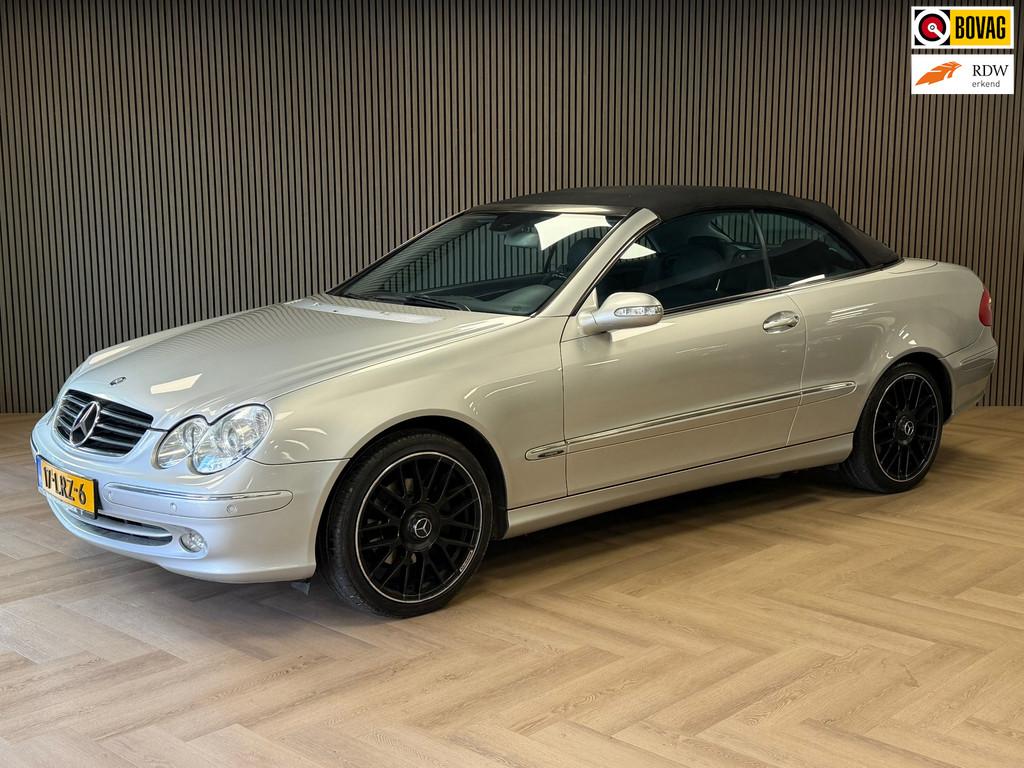 Mercedes-Benz CLK-klasse Cabrio 200 Kompressor Avantgarde Ai, Achterwielaandrijving, Gebruikt, Zwart, 4 cilinders