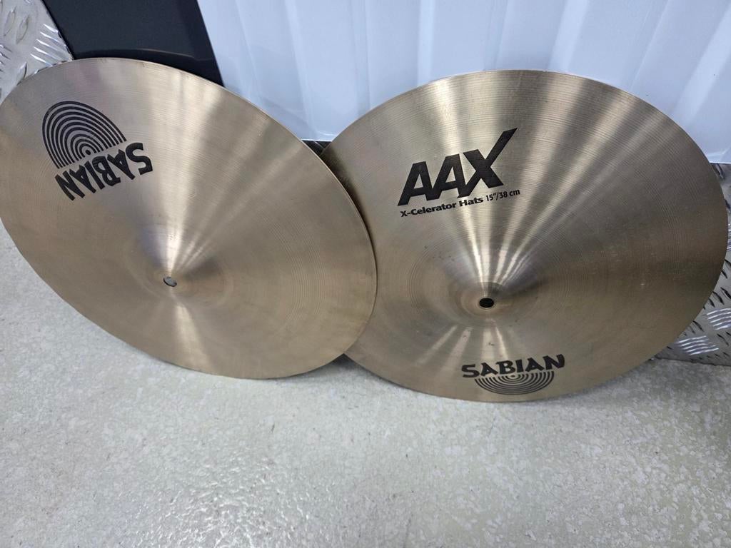 Sabian AAX X-Celerator Hihat Bekkens 15 inch, Ophalen of Verzenden, Gebruikt, Overige merken