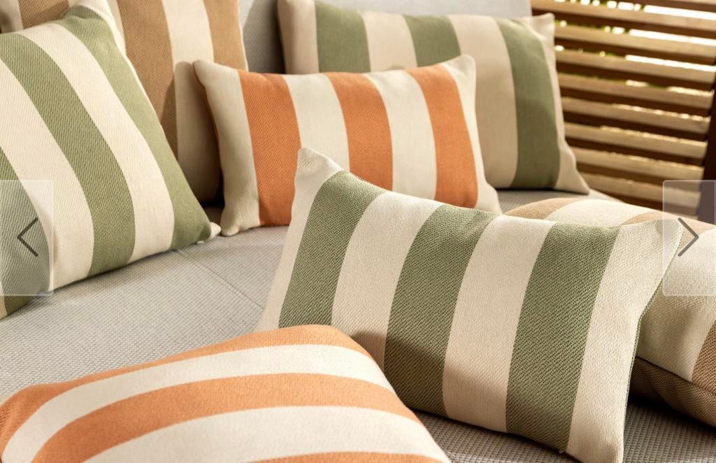 Dutch decor buiten kussenhoes waterafstotend gestreept groen, Ophalen of Verzenden, Nieuw, Groen, Rechthoekig