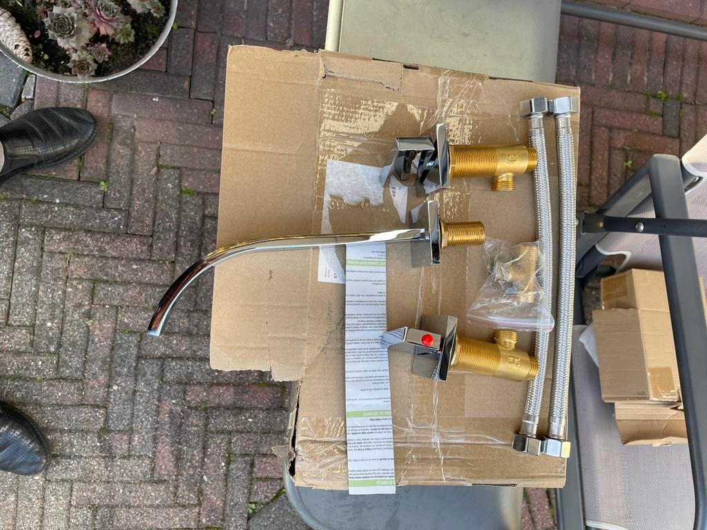 Inbouw kraan, Doe-het-zelf en Verbouw, Sanitair, Ophalen of Verzenden, Nieuw, Chroom, Kraan