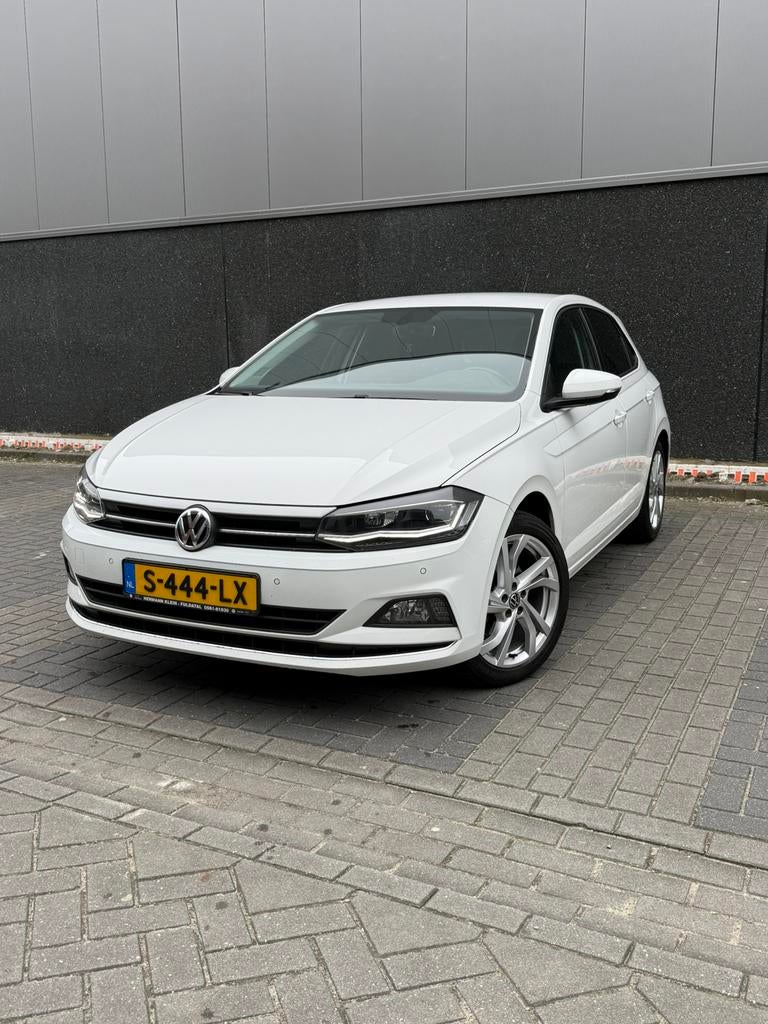 Volkswagen Polo 1.6 TDI 95pk 2019 led camera, Auto's, Volkswagen, Voorwielaandrijving, Stof, Wit, Grijs