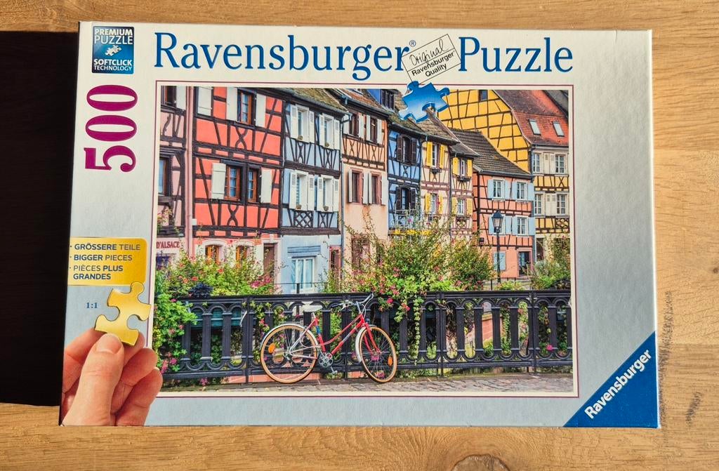 Puzzle ravensburger 500 stukjes (colmar), Ophalen of Verzenden, Minder dan 500 stukjes, Zo goed als nieuw, Legpuzzel
