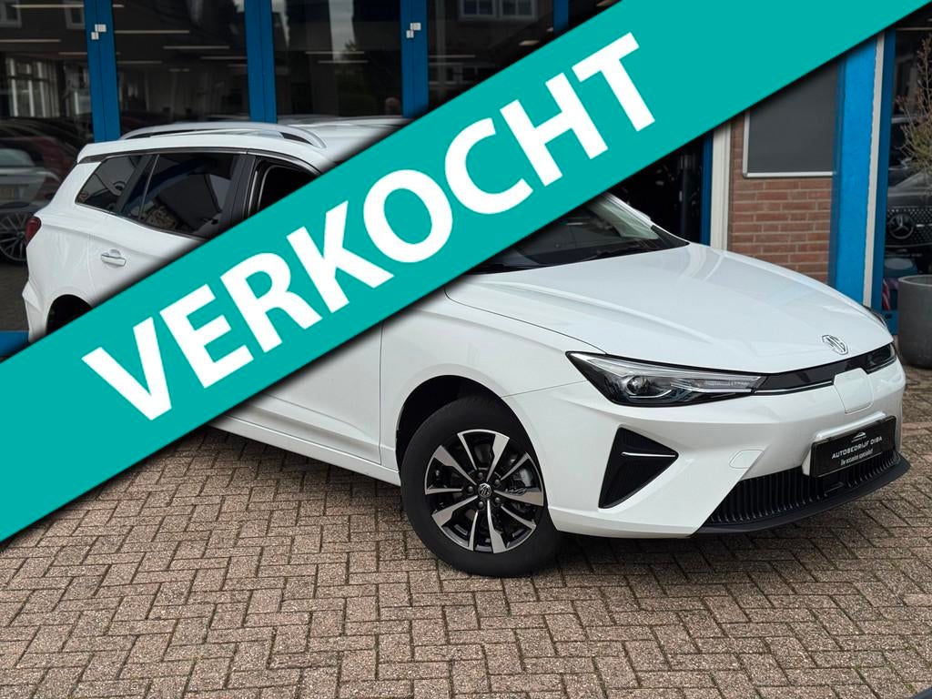 MG MG5 Electric Long Range Comfort 61 kWh 2024 AUT NAVI BTW!, Auto's, MG, Stof, Gebruikt, Zwart, 156 pk