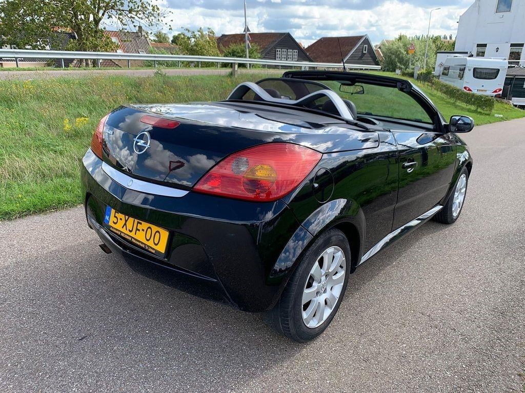Opel Tigra 1.4 16V Twintop 2005 Zwart, Auto's, Voorwielaandrijving, 4 cilinders, Cabriolet, Handgeschakeld