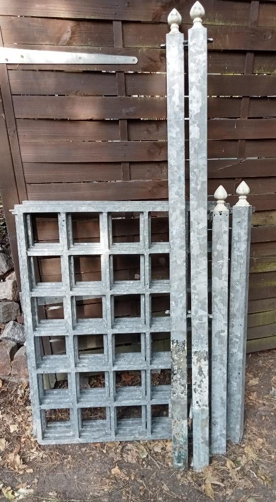 GEGALVANISEERD HEKWERK SIERHEKWERK MET POORT 3,5 METER, Ophalen, Met poort, Gebruikt, Sierhekwerk