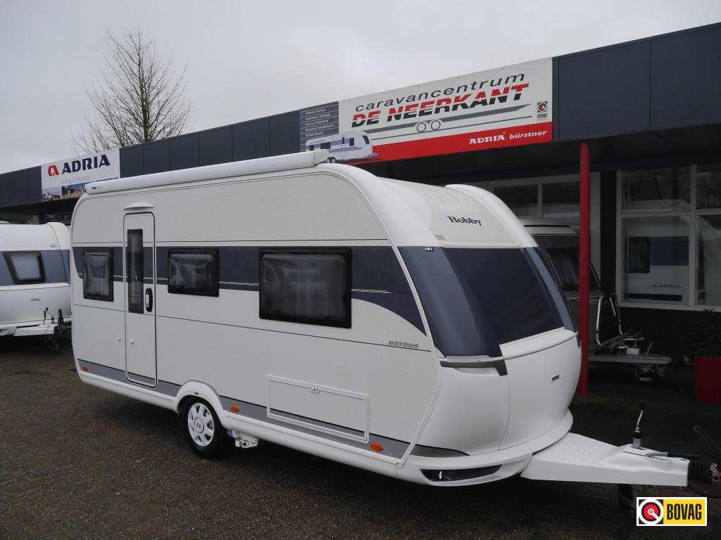 Hobby Ontour 460 DL 2 aparte bedden, Caravans en Kamperen, Standaardzit, Bedrijf, 5 tot 6 meter, Overige typen
