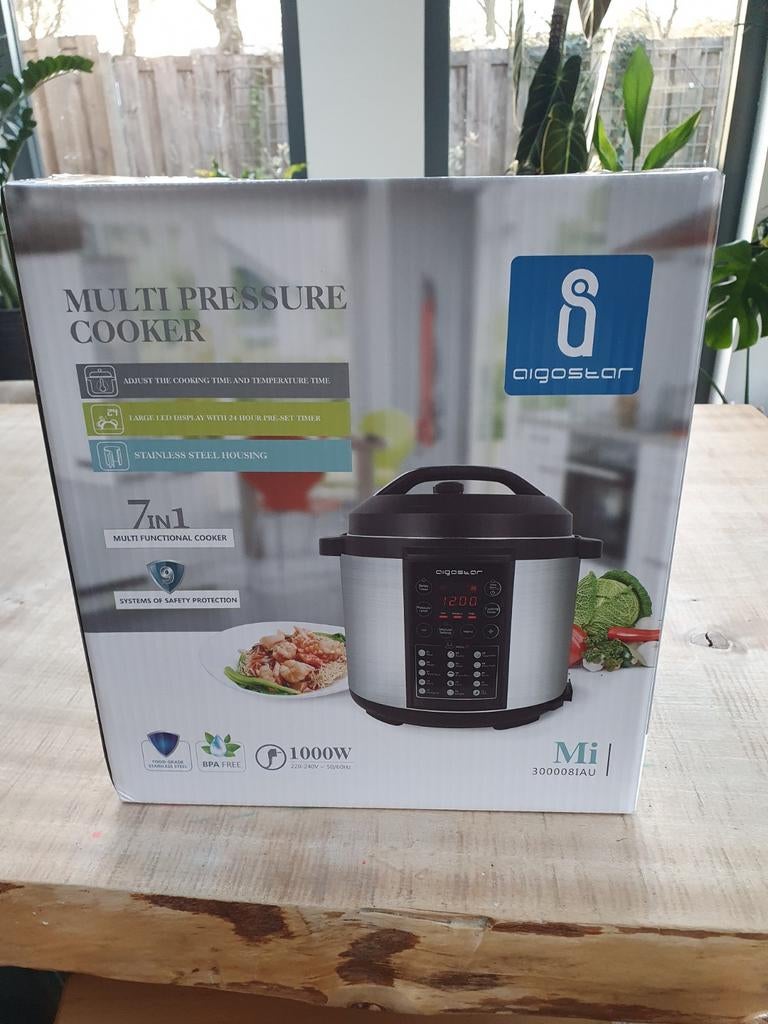 Aigostar Mi 30IAU Multi Pressure Cooker 1000W 5.5L Nieuw, Ophalen of Verzenden