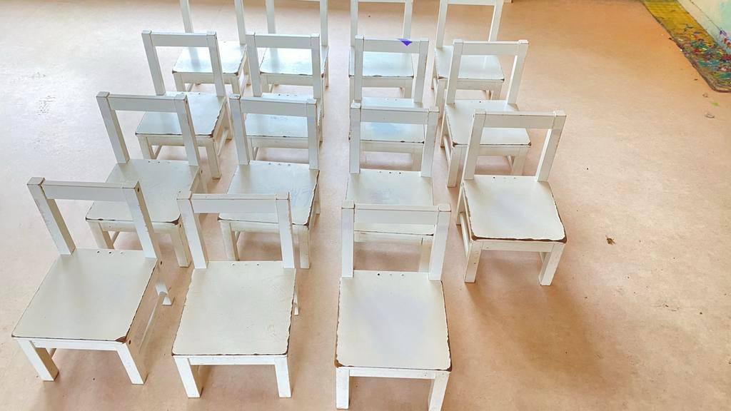 15x Ikea SUNDVIK peuter/kleuter stoeltjes - opknappers, Ophalen of Verzenden, Gebruikt, Stoel(en)