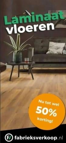 laminaat opruiming in Joure tegen lage prijzen!, Ophalen of Verzenden, Zo goed als nieuw, 25 tot 50 m², Laminaat