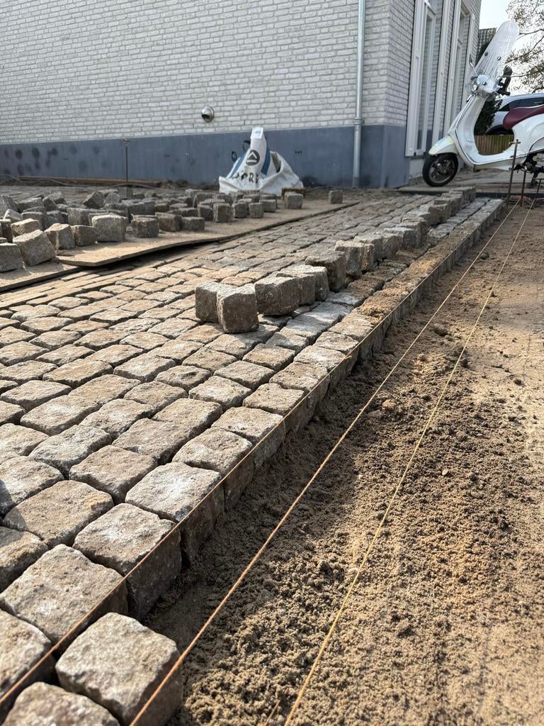 Graniet keitjes 10x10 cm, big bag (ca. 5-6 m²), Tuin en Terras, Ophalen, Gebruikt, Graniet, Kei