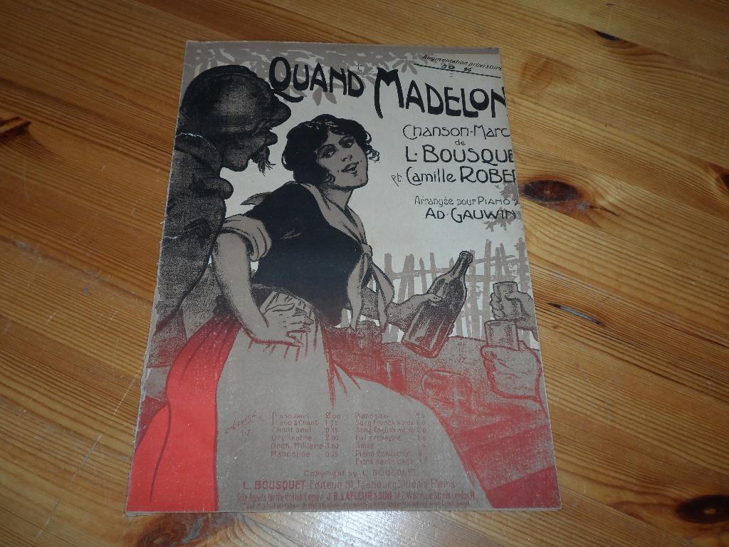 Quand madelon - camille robert / louis bousquet, Zang, Gebruikt, Ophalen of Verzenden, Artiest of Componist