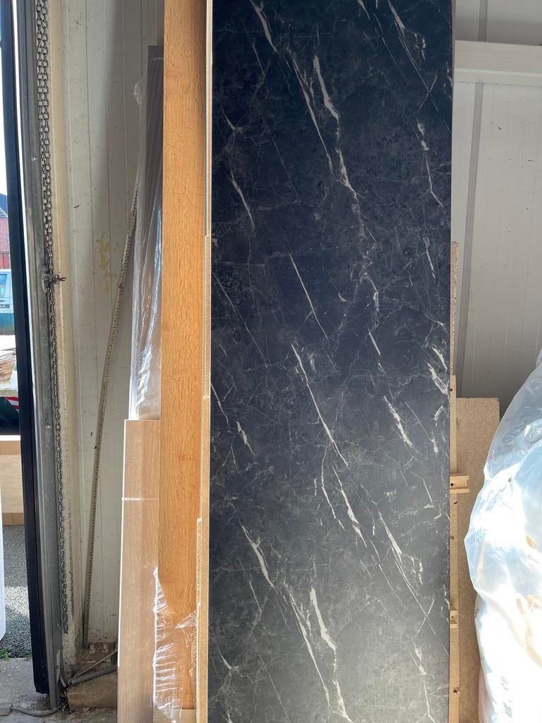 Werkblad spaanplaat marmerlook 2724x600 mm, Ophalen, Minder dan 25 mm, Overige typen, Nieuw