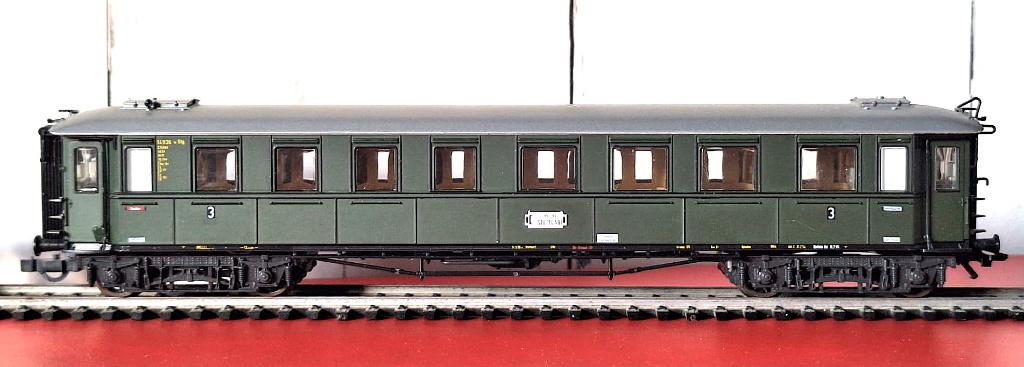 Roco ex-Württemberger 3e klas rijtuig 44536, HO gelijkstroom, Gelijkstroom, Wagon, Ophalen of Verzenden, Zo goed als nieuw