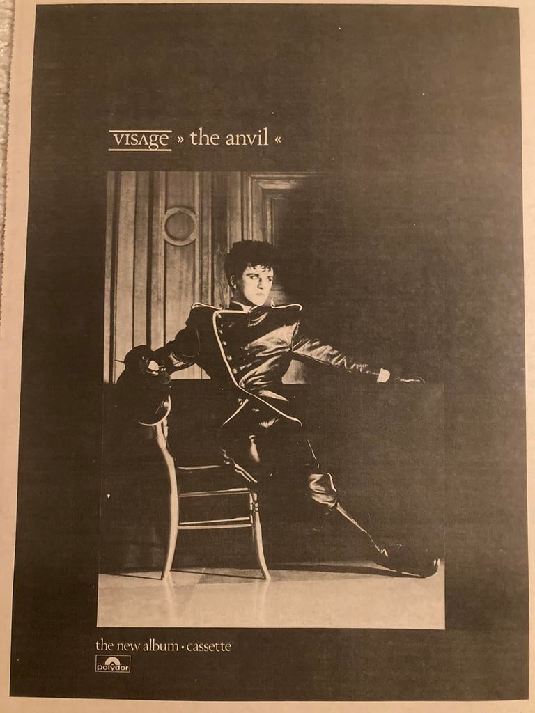 VISAGE The Anvil A3 advertentie, Ophalen of Verzenden