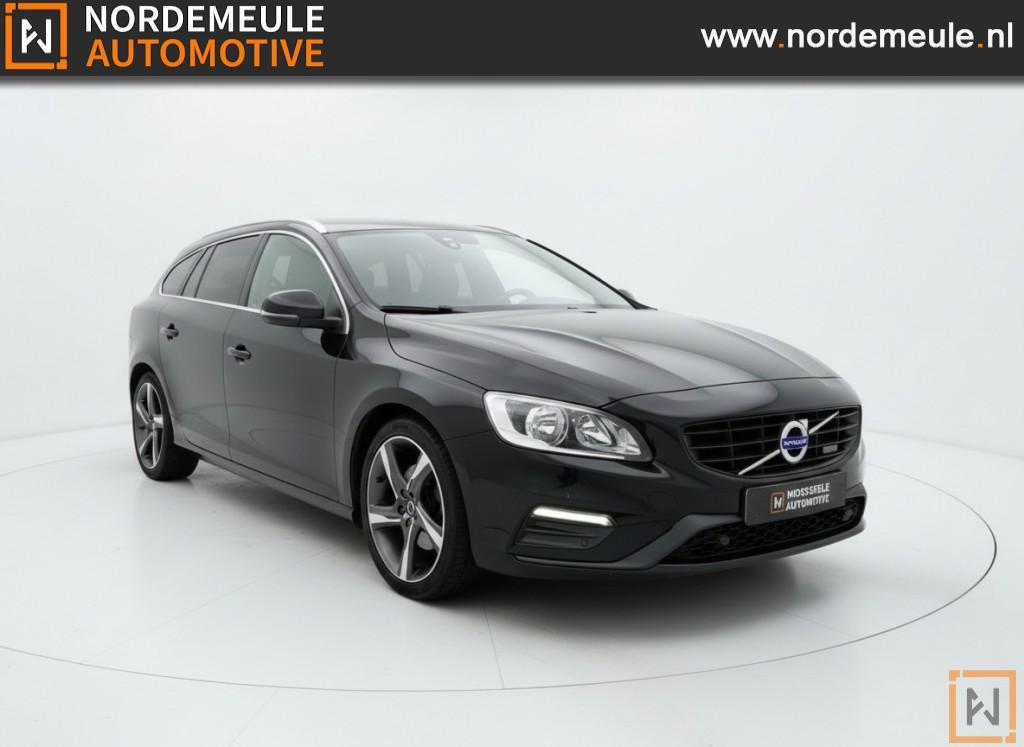 Volvo V60 2.0 D4 R-DESIGN, AUT, Leder, Navi, Auto's, 1502 kg, Euro 6, 4 cilinders, Zwart