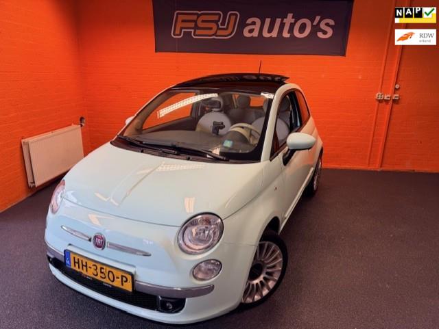 Fiat 500 0.9 TWINAIR / LOUNGE / PANORAMA-SCHUIFDAK!, Auto's, Voorwielaandrijving, Stof, Gebruikt, Parkeersensor