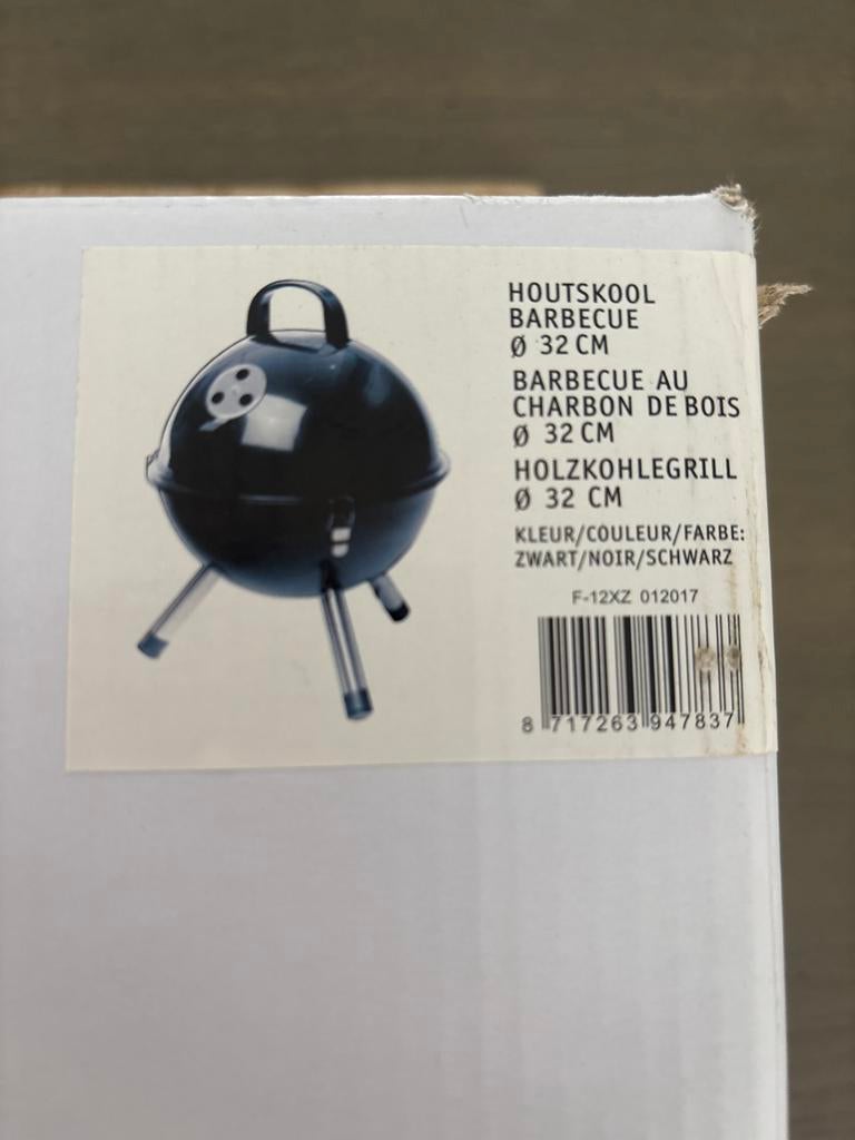 Intratuin Houtskool Barbecue Ø 32 cm - Tafelmodel, Ophalen, Nieuw, Met accessoires