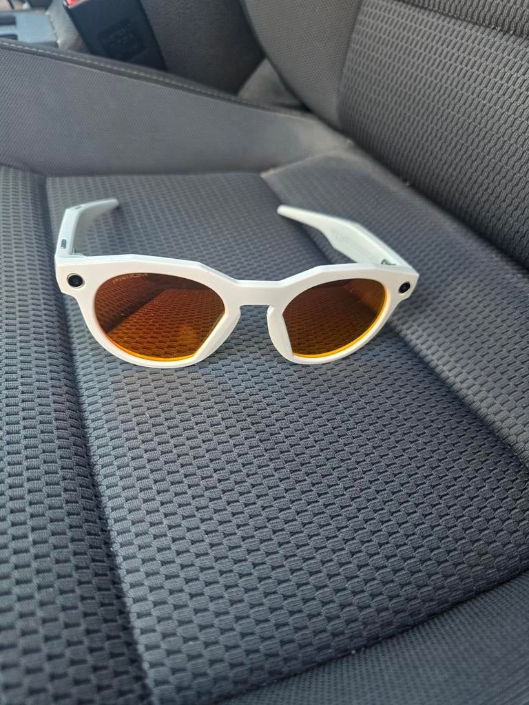 Oakley Meta HSTN zonnebril wit met oranje glazen, Ophalen of Verzenden, Zo goed als nieuw, Wit, Oakley