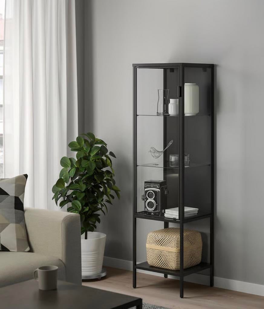 Ikea Rudsta vitrinekast, Ophalen, 50 tot 100 cm, Zo goed als nieuw, Metaal