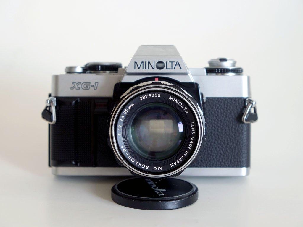 Minolta XG-1 body, MC Rokkor PF 55mm f1.7 lens, Audio, Tv en Foto, Fotocamera's Analoog, Gebruikt, Spiegelreflex, Minolta, Ophalen