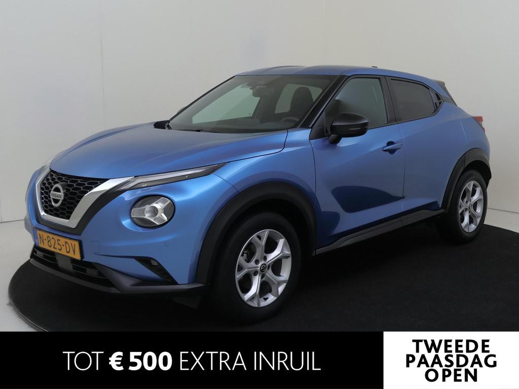 Nissan Juke 1.0 DIG-T N-Connecta Navigatie | Cruise & Climat, Voorwielaandrijving, Stof, Euro 6, Blauw