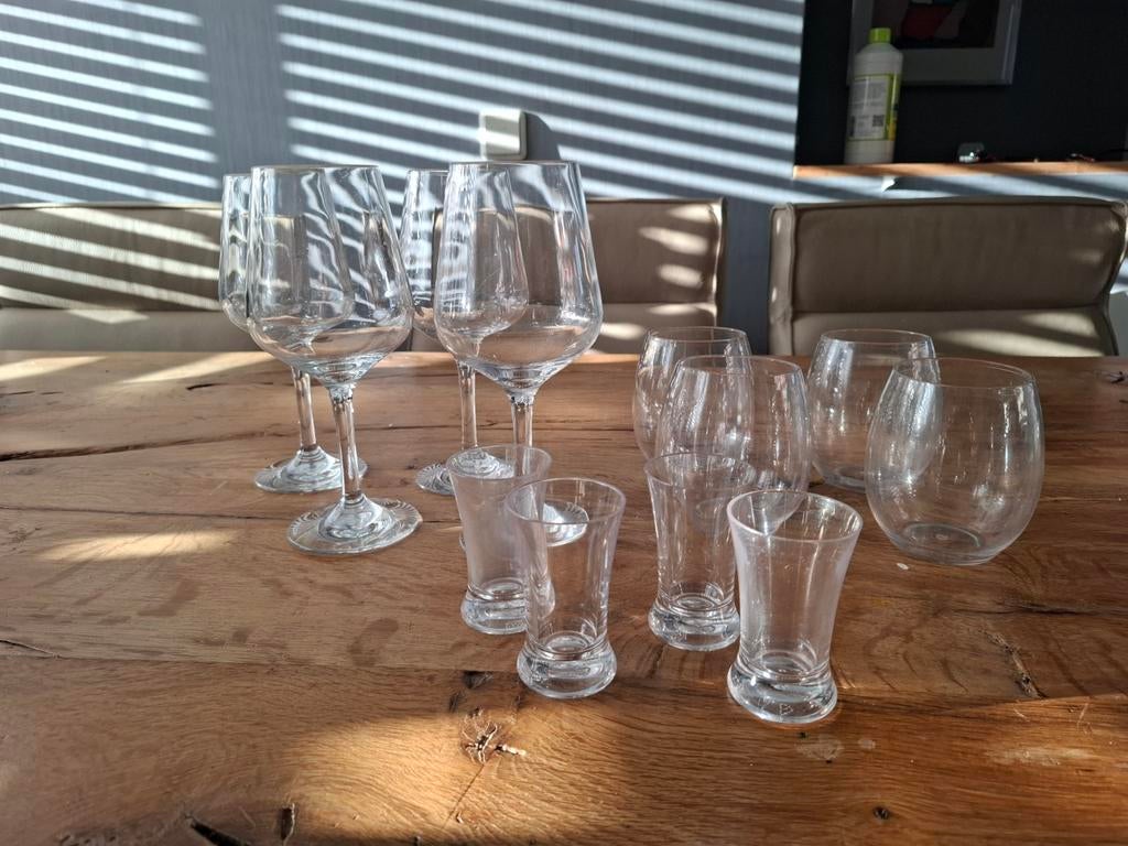 Kunststof glazen, Ophalen, Gebruikt