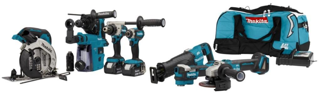 Makita 18V gereedschapset inclusief 2 x 5,0 Ah accu, ., Nieuw, Ophalen of Verzenden, .
