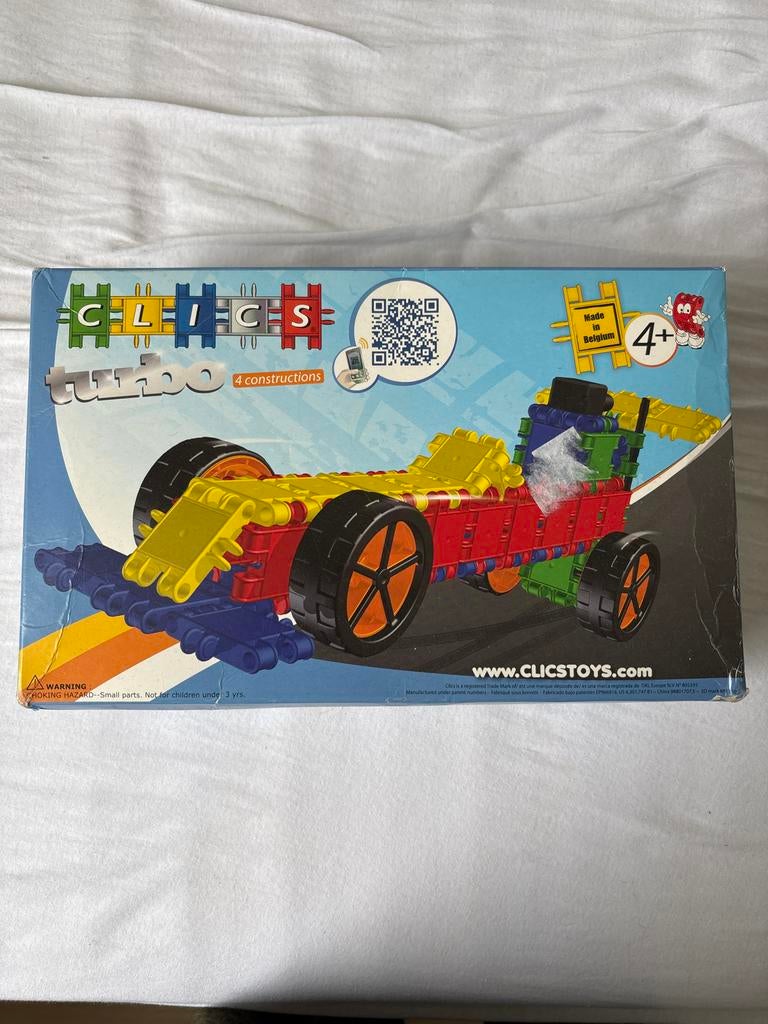 Clics Turbo Bouwset - 4 Constructies - Zo goed als nieuw, Kinderen en Baby's, Speelgoed | Bouwstenen, Ophalen, Zo goed als nieuw