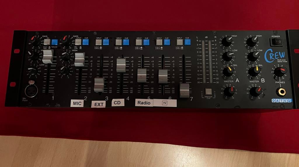 Crew multi zone stereo mixer, Ophalen, Gebruikt, 5 tot 10 kanalen, Microfooningang
