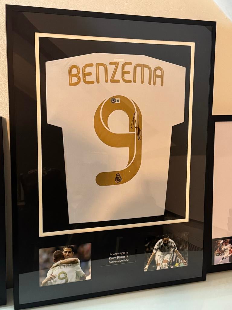 Gesigneerd Benzema shirt Real Madrid 2011/12, Verzenden, Gebruikt, Buitenlandse clubs, Shirt