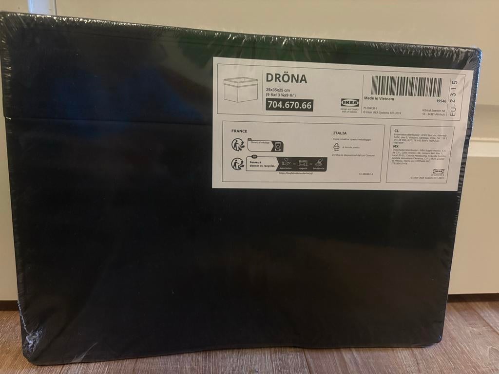 IKEA DRÖNA Opbergdoos Zwart - Nieuw in verpakking, Ophalen of Verzenden, Nieuw