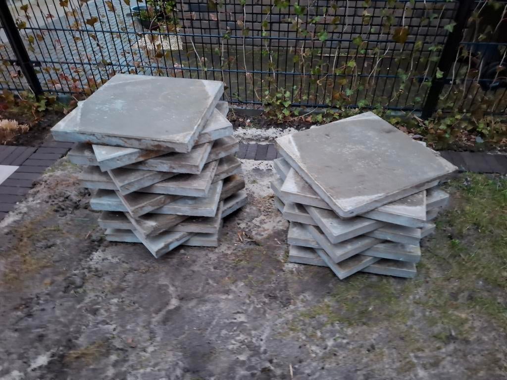 Grijze betontegels 50x50x5cm, Ophalen of Verzenden, Beton, Terrastegels