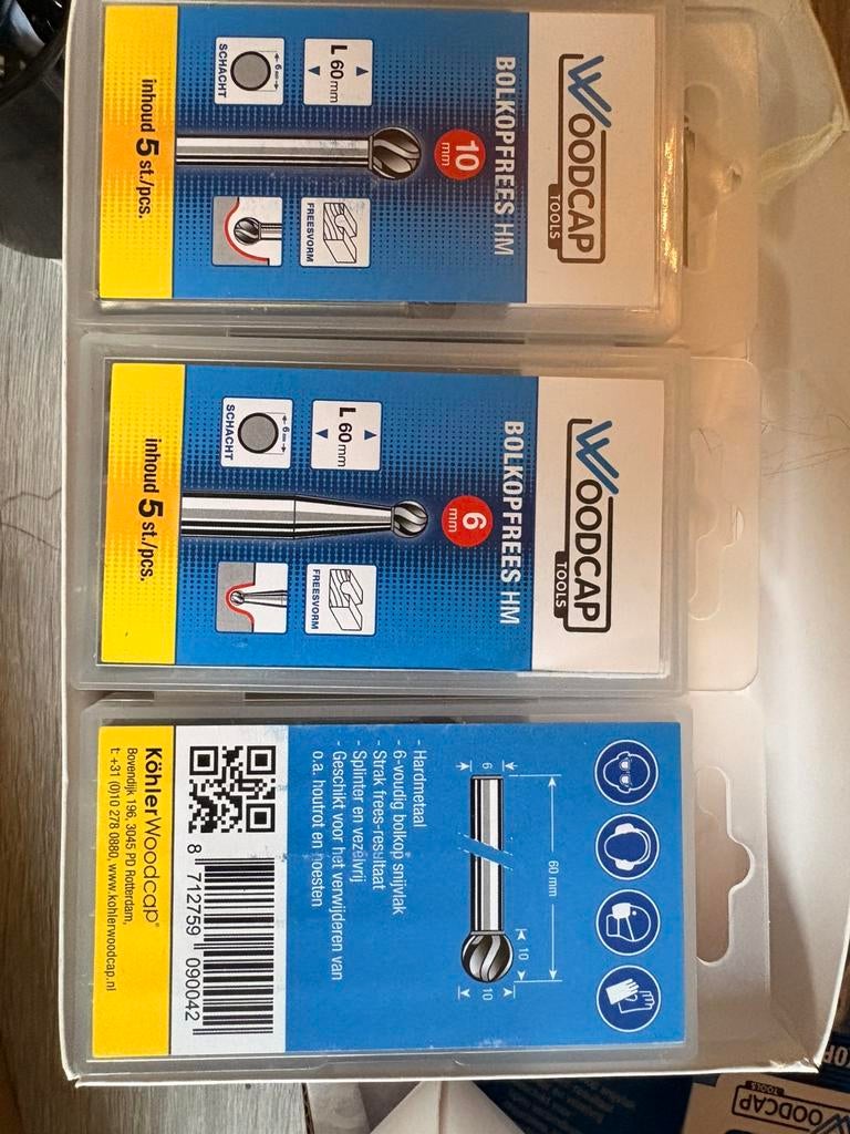 50 Hardmetaal Frezen CNC / Bovenfrees 6mm 10mm – Nieuw, Ophalen of Verzenden, Zo goed als nieuw, Elektrisch, Bovenfrees