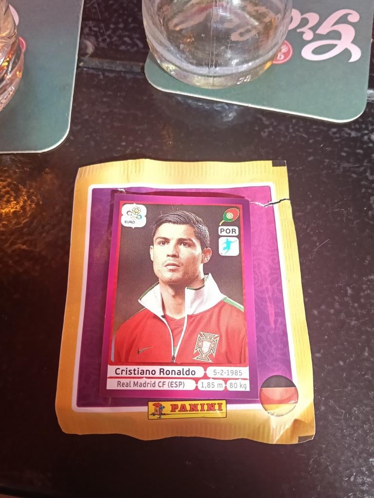 Cristiano Ronaldo Panini Euro 2012 Sticker - Zeldzaam!, Ophalen of Verzenden