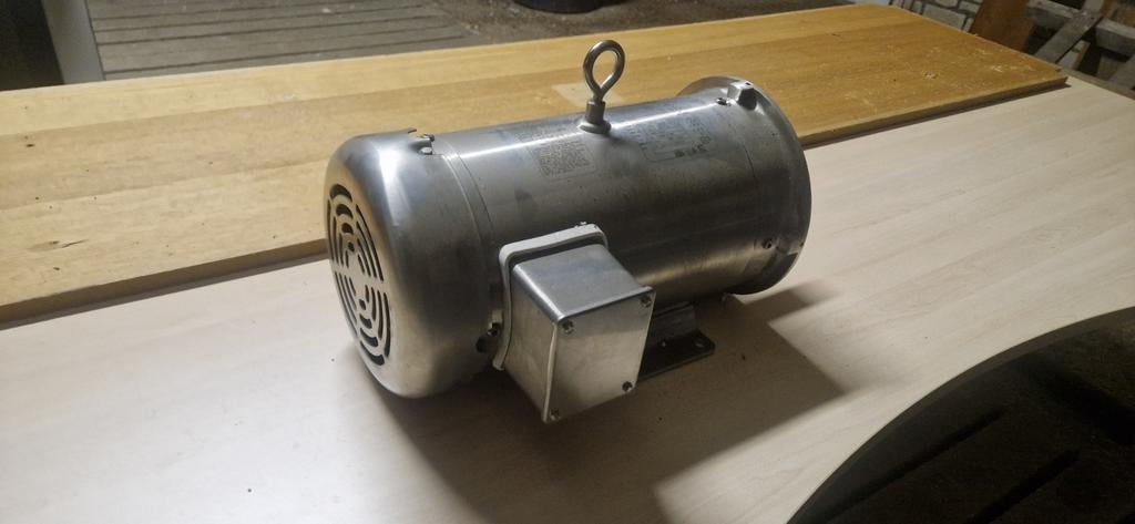 RVS Baldor elektromotor 5HP, Doe-het-zelf en Verbouw, Motoren, Ophalen, Gebruikt, Elektromotor, 1400 tot 1800 rpm