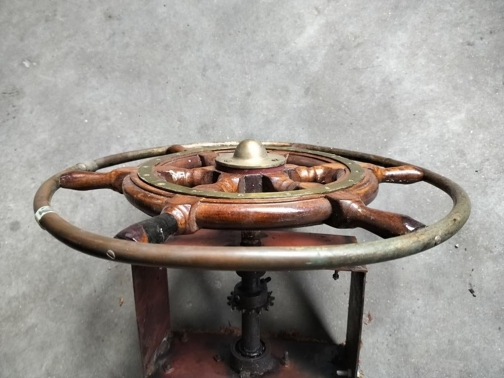 Stuurwiel kruiser koper / bronz stuur console 45 cm boot, Ophalen, Gebruikt, Overige typen