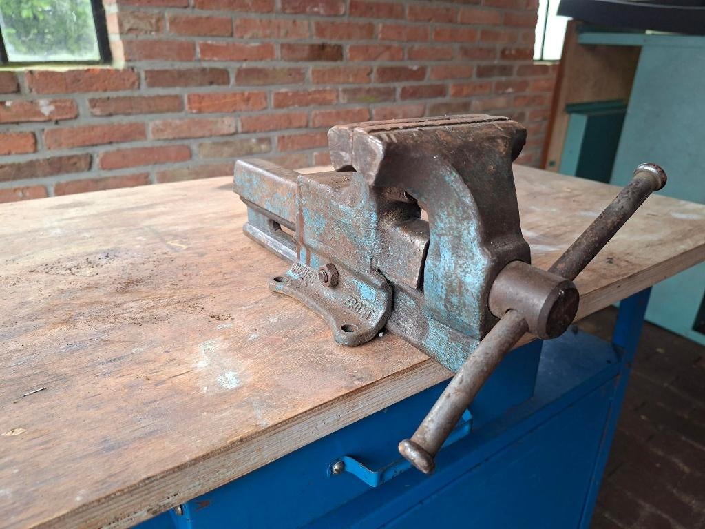 Goede industriële heuer front 115 mm bankschroef!, Ophalen of Verzenden, Gebruikt