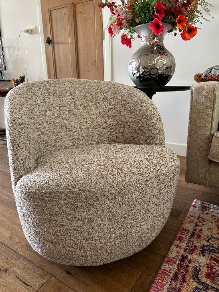 Stoel Woood draaifauteuil, Ophalen, Minder dan 75 cm, Zo goed als nieuw, Stof