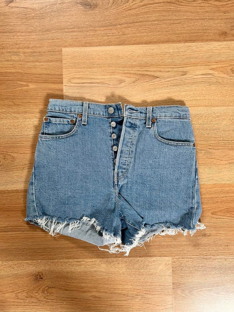 Levi’s ribcage shorts, Ophalen, Zo goed als nieuw, Blauw, W27 (confectie 34) of kleiner