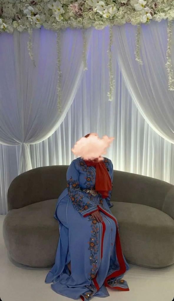 Takchita caftan Marokkaanse jurk te koop, Ophalen of Verzenden, Zo goed als nieuw, Maat 38/40 (M), Onder de knie