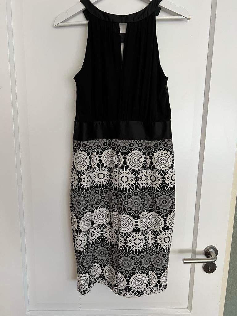 Steps jurkje met stretch en onderjurk, Maat 38/40 (M), Verzenden, Zwart, Knielengte