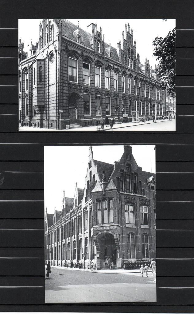 4 ongelopen zwart-wit ansichtkaarten van PTT -kantoren, Ophalen of Verzenden, Ongelopen, Utrecht