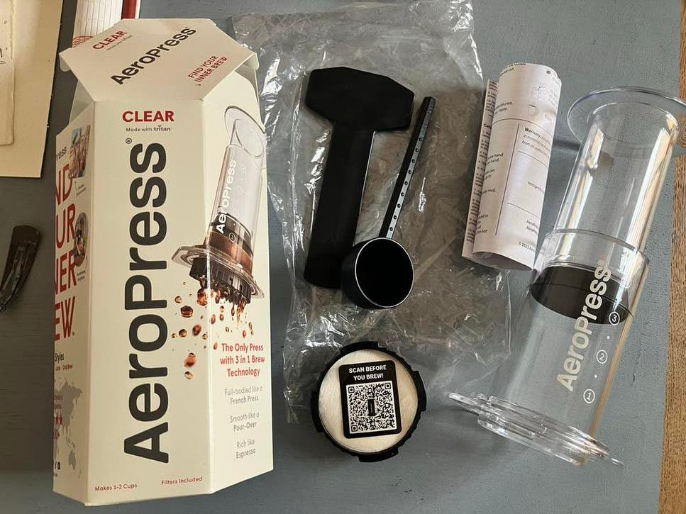 Aeropress Clear - nieuw uit verpakking, Overige modellen, Nieuw, Gemalen koffie, Ophalen of Verzenden