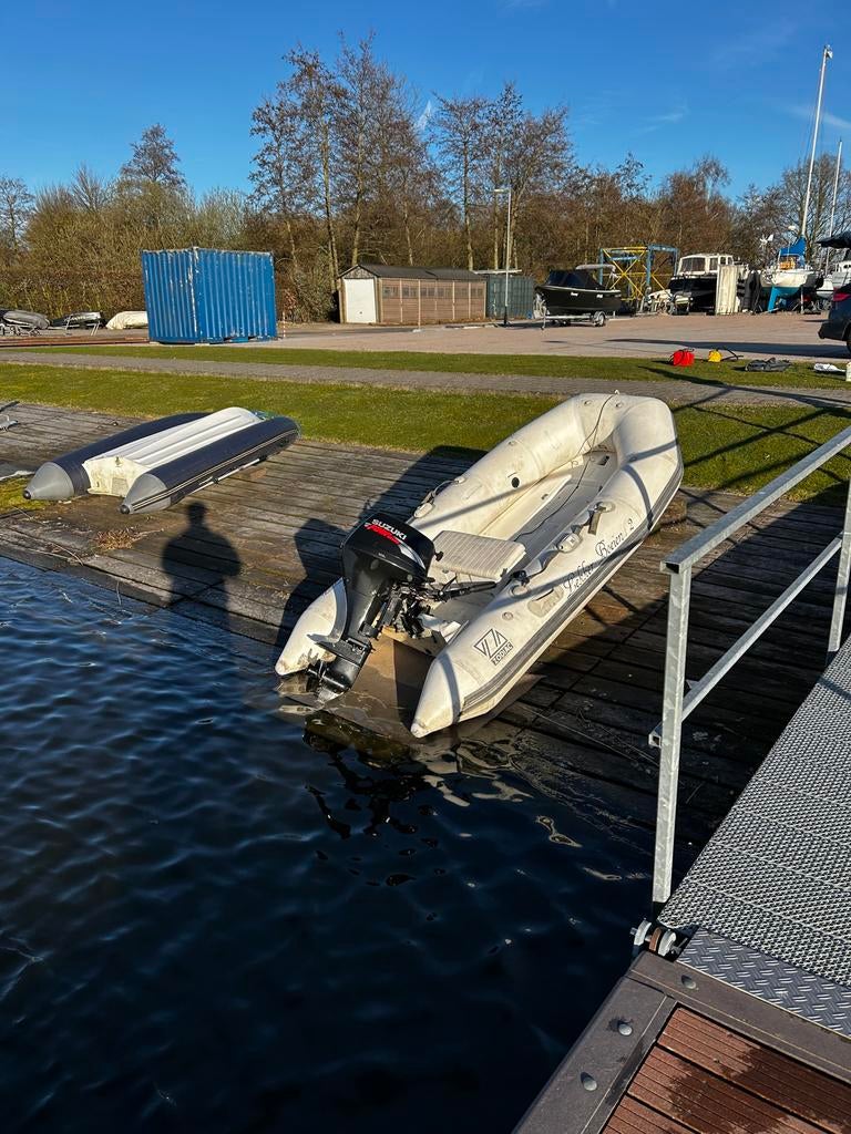 RIB Zodiac Rubberboot met 15 pk Suzuki motor en trailer, Ophalen, Gebruikt, Zodiac, Benzine