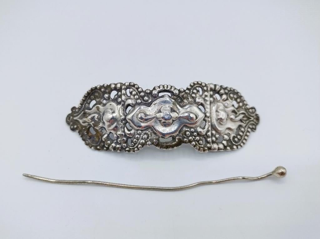 Zilveren haarspeld, A.J. Nobel, Schoonhoven, 1884, Verzenden, Zilver
