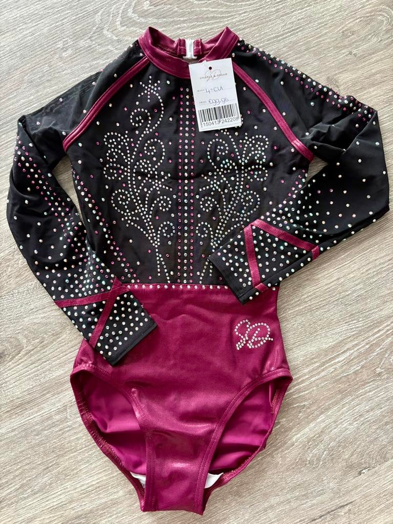 Turnpakje Tara Sparkle&Dream nieuw!, Nieuw, Turnpak(je), Rood, Kindermaat 122 t/m 140